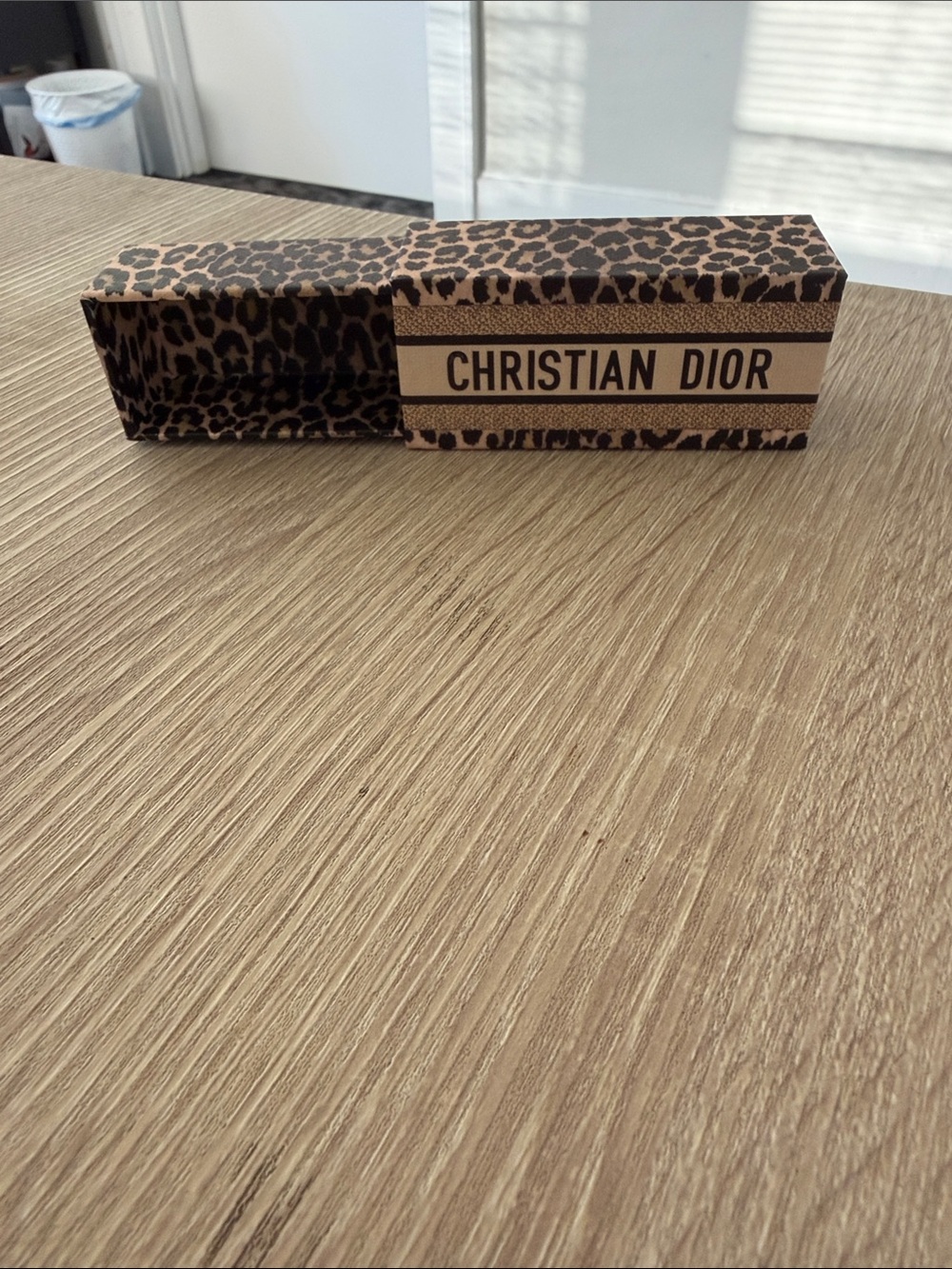 Dior Leopard-Print Decorative lipstick holder Box in Brown and Black leopard